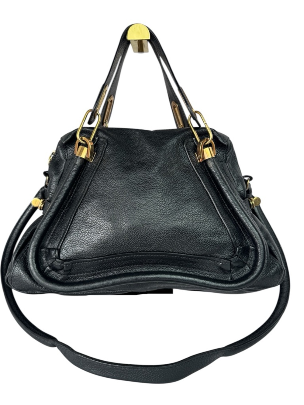 CHLOE Paraty Top Handle bag Leather Medium Black
